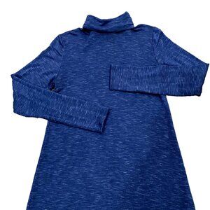 Abercrombie Fitch Blue Sweater Dress Turtleneck Stretch Soft Small Navy Tunic